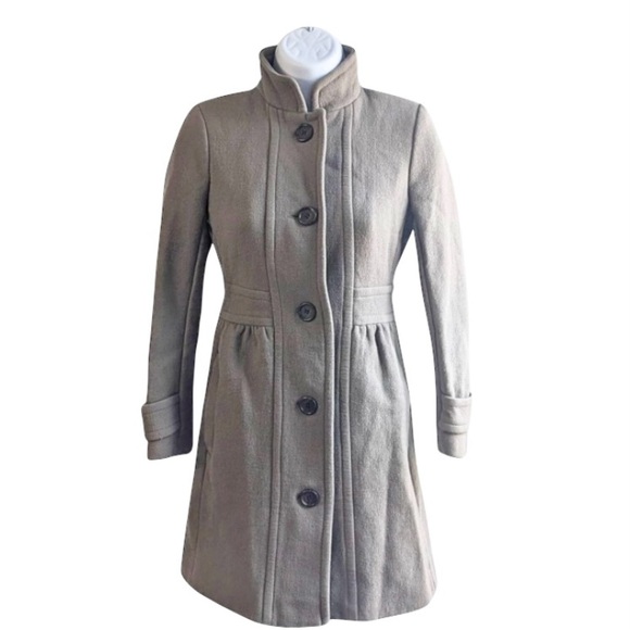 J. Crew Grey Princess Coat Size 2 - Picture 1 of 7